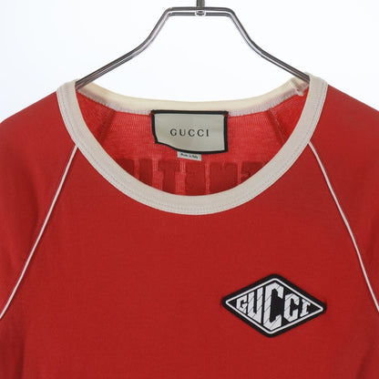 Gucci T-Shirt Sequin Decoration Short Sleeve Red — view 3