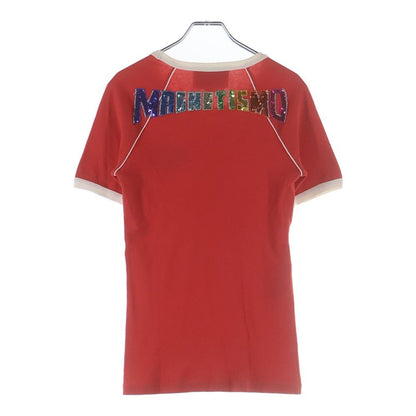 Gucci T-Shirt Sequin Decoration Short Sleeve Red — view 2