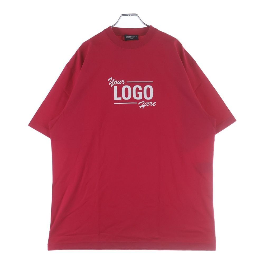 Balenciaga Logo Here Flatground T-Shirt Print Short Sleeve Pink