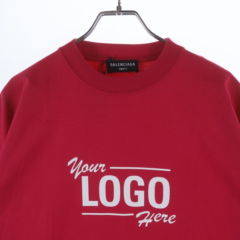 Balenciaga Logo Here Flatground T-Shirt Print Short Sleeve Pink — view 3
