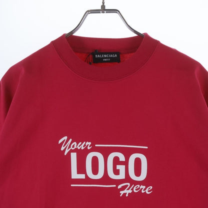 Balenciaga Logo Here Flatground T-Shirt Print Short Sleeve Pink — view 3