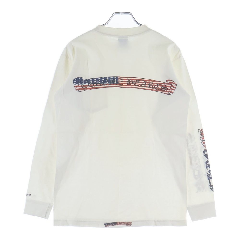 Chrome Hearts Vintage US Scrl L S Tee Stars and Stripes Scroll Logo Print Long