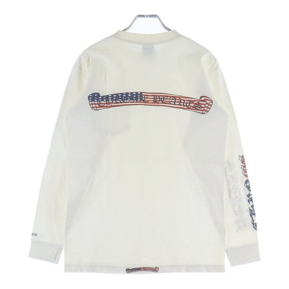 Chrome Hearts Vintage US Scrl L S Tee Stars and Stripes Scroll Logo Print Long
