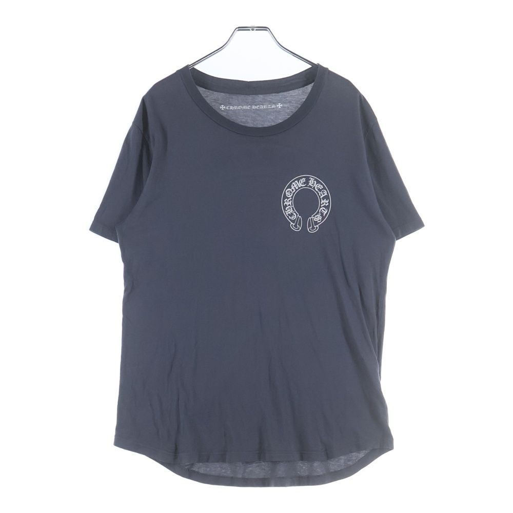 Chrome Hearts Front Horse Shoe Print Crew Neck Short Sleeve Top T-Shirt Gray — view 2