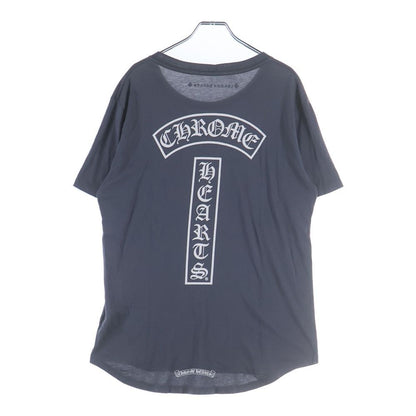 Chrome Hearts Front Horse Shoe Print Crew Neck Short Sleeve Top T-Shirt Gray