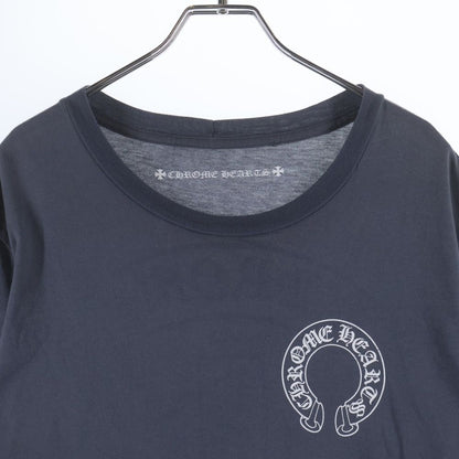 Chrome Hearts Front Horse Shoe Print Crew Neck Short Sleeve Top T-Shirt Gray — view 3