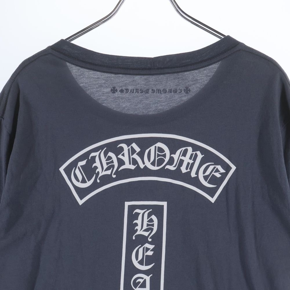 Chrome Hearts Front Horse Shoe Print Crew Neck Short Sleeve Top T-Shirt Gray — view 4