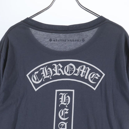 Chrome Hearts Front Horse Shoe Print Crew Neck Short Sleeve Top T-Shirt Gray — view 4