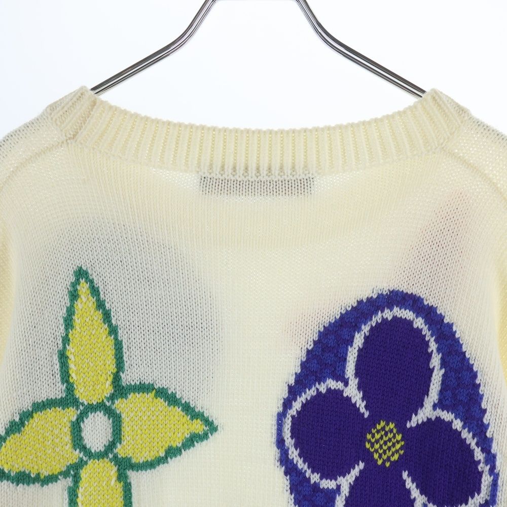 Louis Vuitton Jacquard Multi Monogram Flower Middle Gauge Wool Knit Sweater Utf — view 4