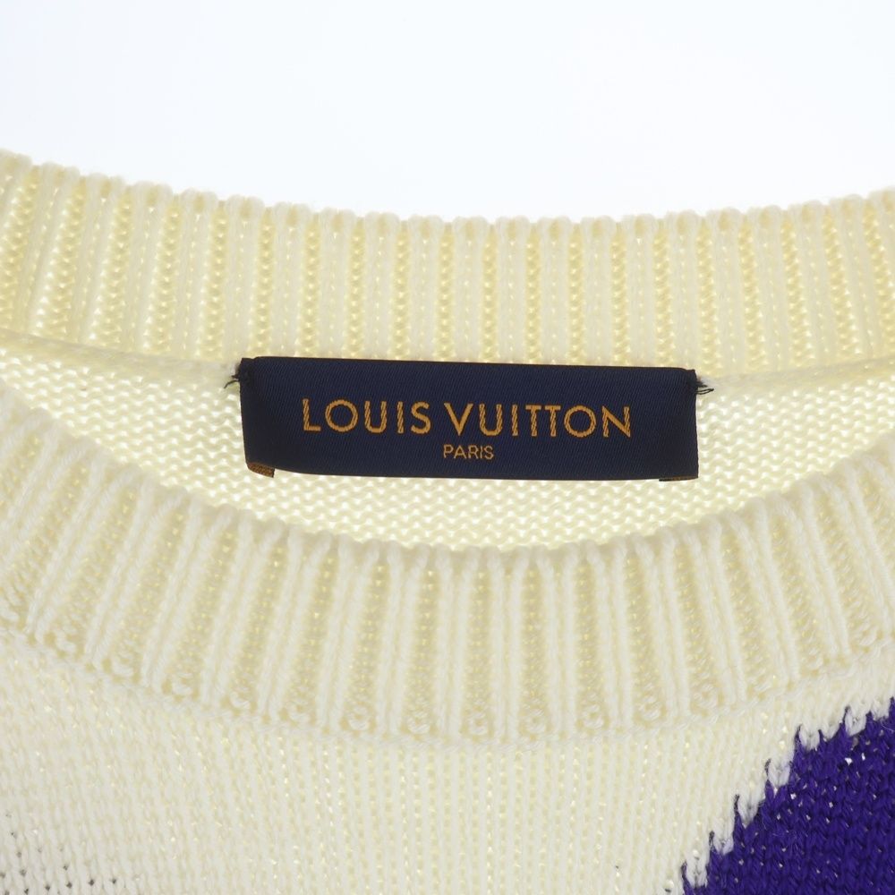 Louis Vuitton Jacquard Multi Monogram Flower Middle Gauge Wool Knit Sweater Utf — view 8