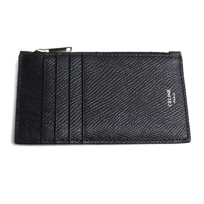 Celine Compact Card Holder with Zip Coin Case Black
