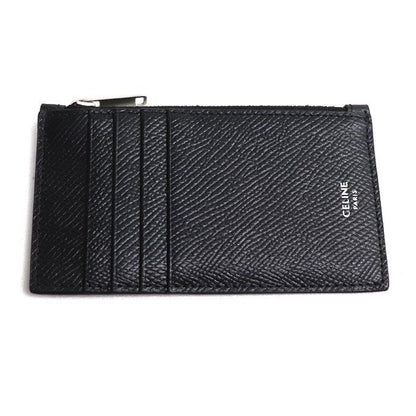 Celine Compact Card Holder with Zip Coin Case Black