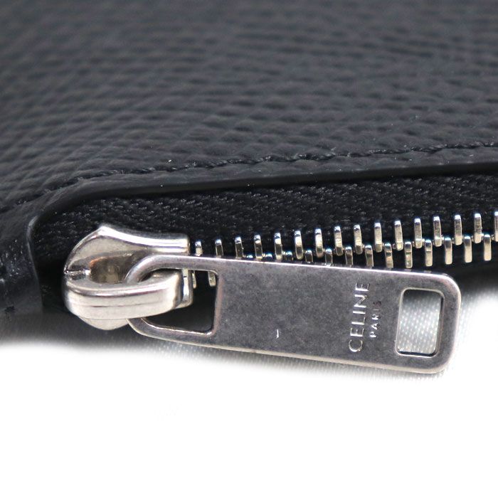Celine Compact Card Holder with Zip Coin Case Black — view 4