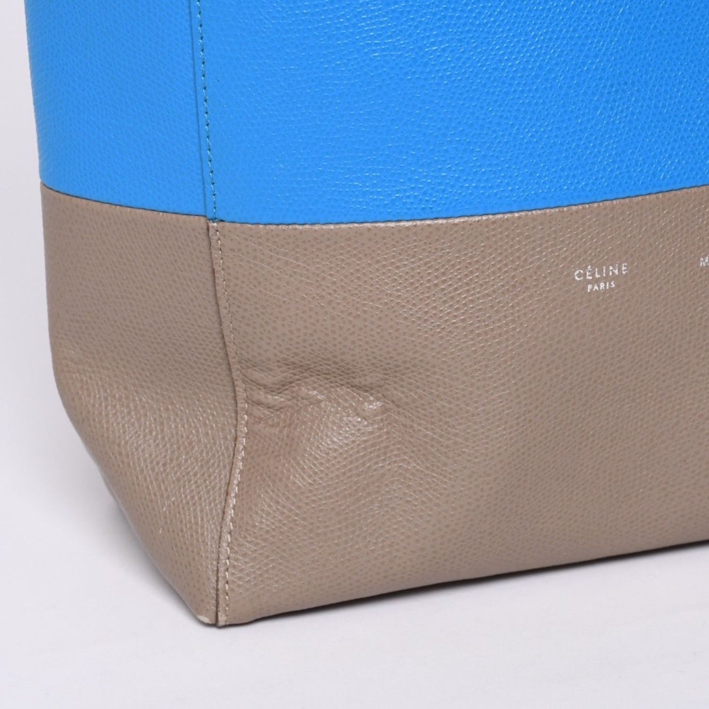 Celine Tote Bag 2-Way Small Vertical Leather Blue Khaki — view 8