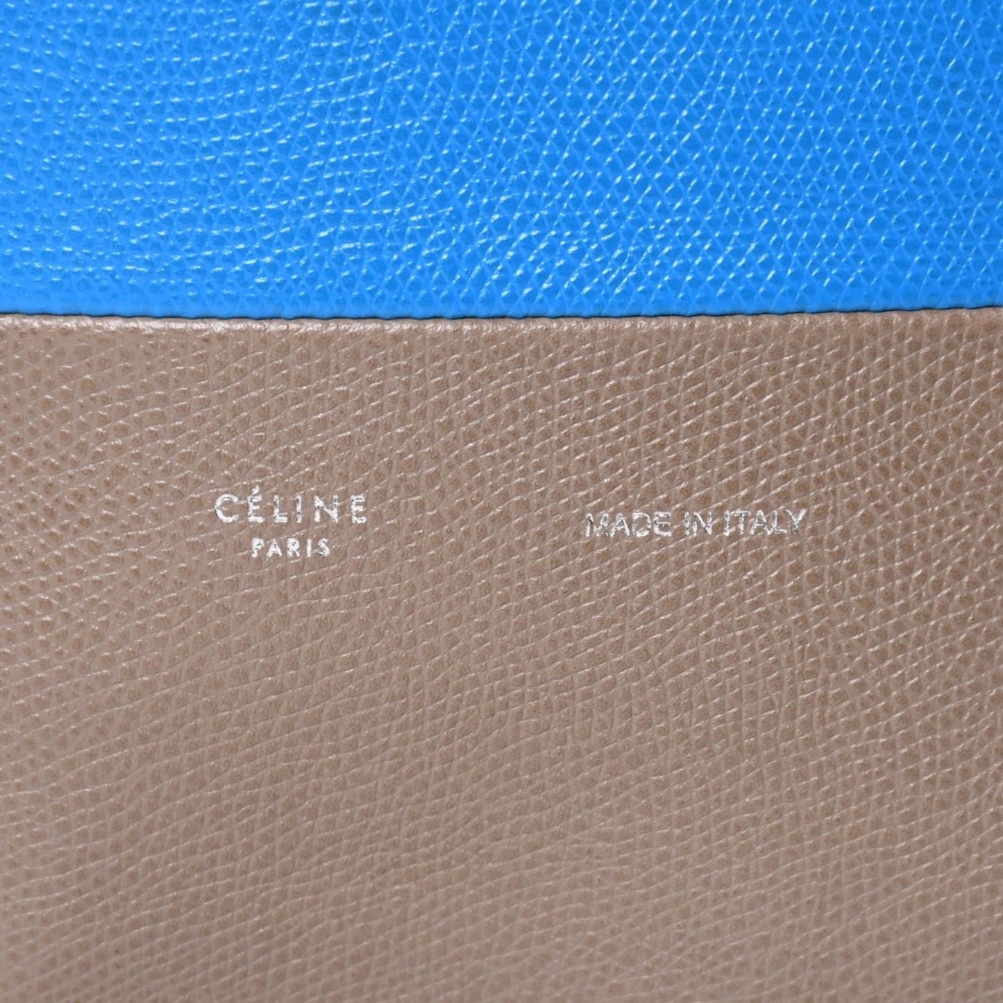 Celine Tote Bag 2-Way Small Vertical Leather Blue Khaki — view 7