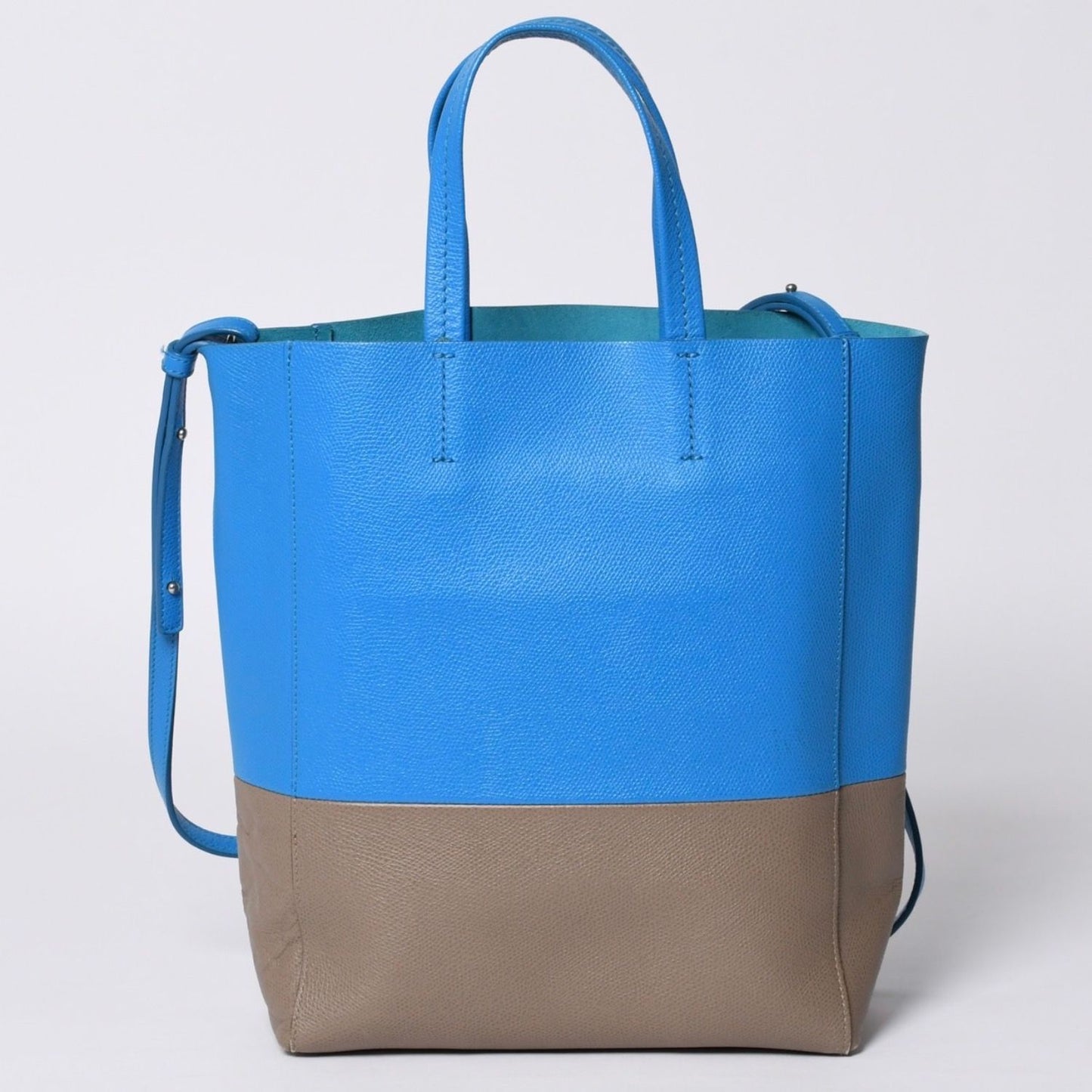 Celine Tote Bag 2-Way Small Vertical Leather Blue Khaki — view 2