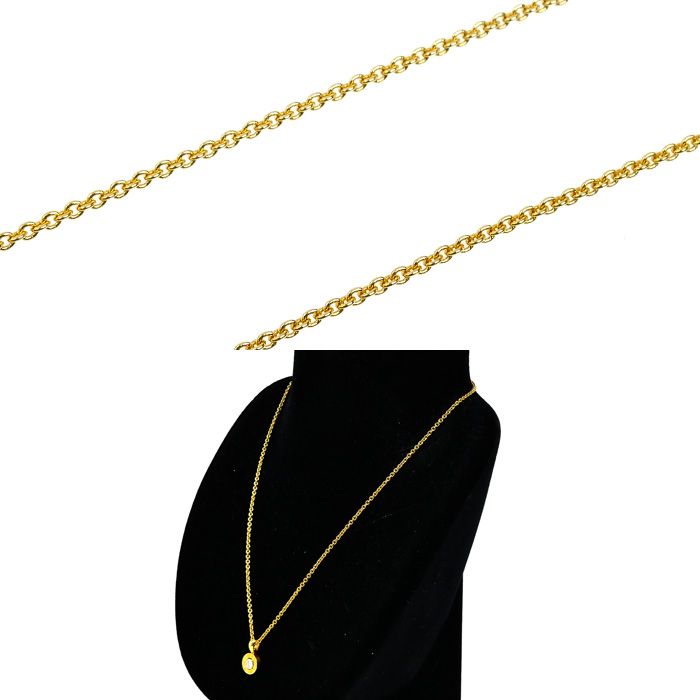 Bvlgari 18k Yellow Gold Diamond Necklace 40 cm — view 4