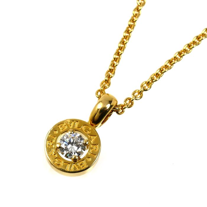 Bvlgari 18k Yellow Gold Diamond Necklace 40 cm