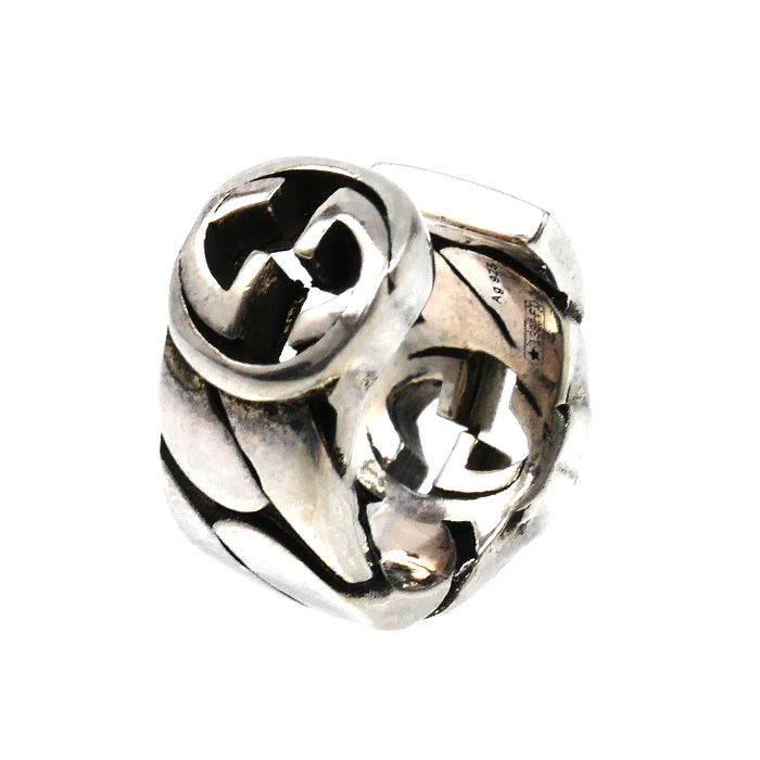 Gucci 925 Sterling Silver Interlocking Earrings Single