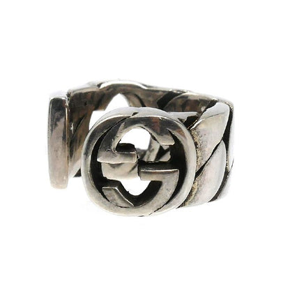 Gucci 925 Sterling Silver Interlocking Earrings Single — view 2