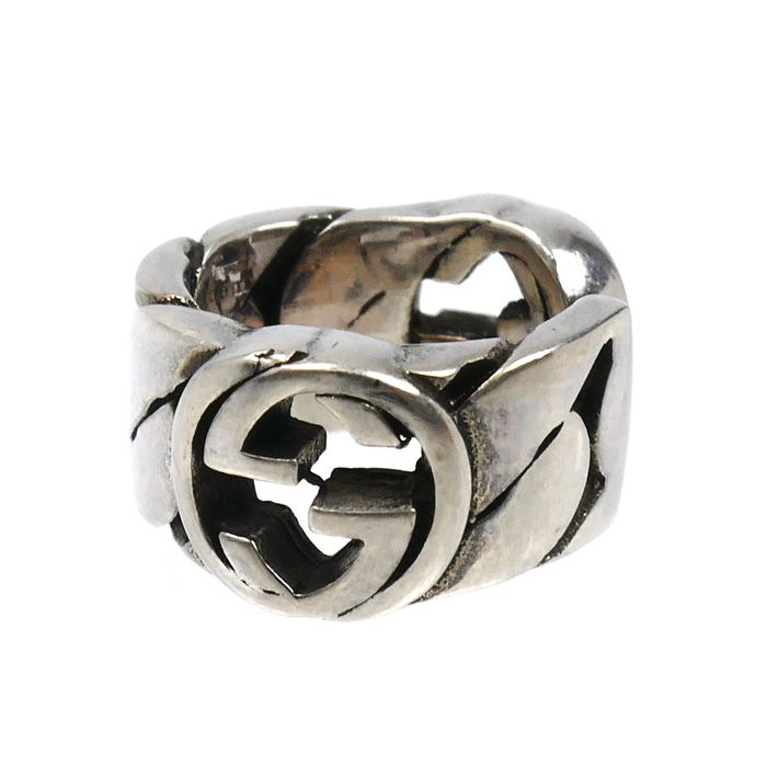 Gucci 925 Sterling Silver Interlocking Earrings Single — view 3