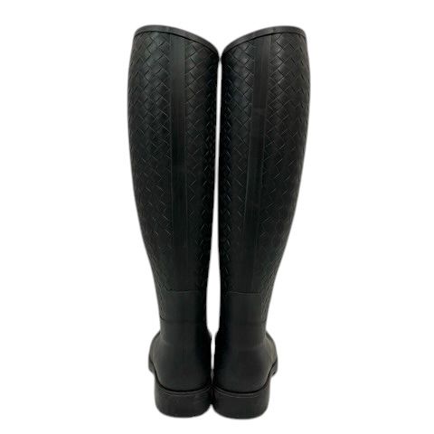 Bottega Veneta Rain Boots Intrecciato Long Length 35 Black — view 4