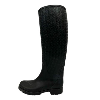 Bottega Veneta Rain Boots Intrecciato Long Length 35 Black — view 5