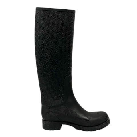 Bottega Veneta Rain Boots Intrecciato Long Length 35 Black — view 6