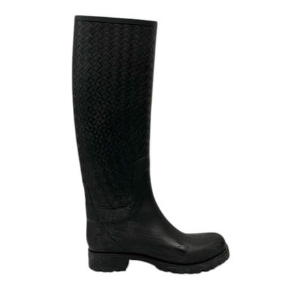 Bottega Veneta Rain Boots Intrecciato Long Length 35 Black — view 6