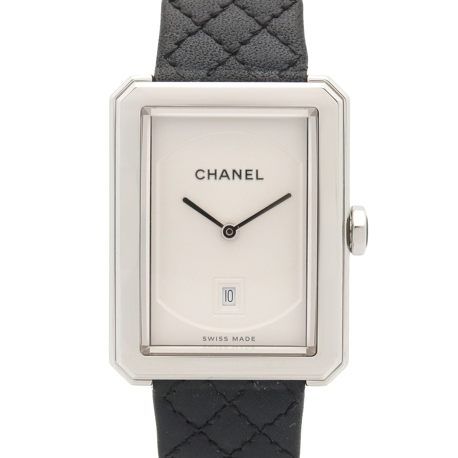 Chanel Watch Boyfriend White Stainless Steel Leather