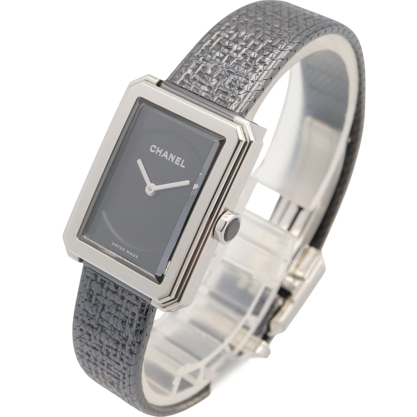 Chanel Watch Boyfriend Tweed Black Stainless Steel — view 2