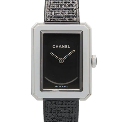 Chanel Watch Boyfriend Tweed Black Stainless Steel