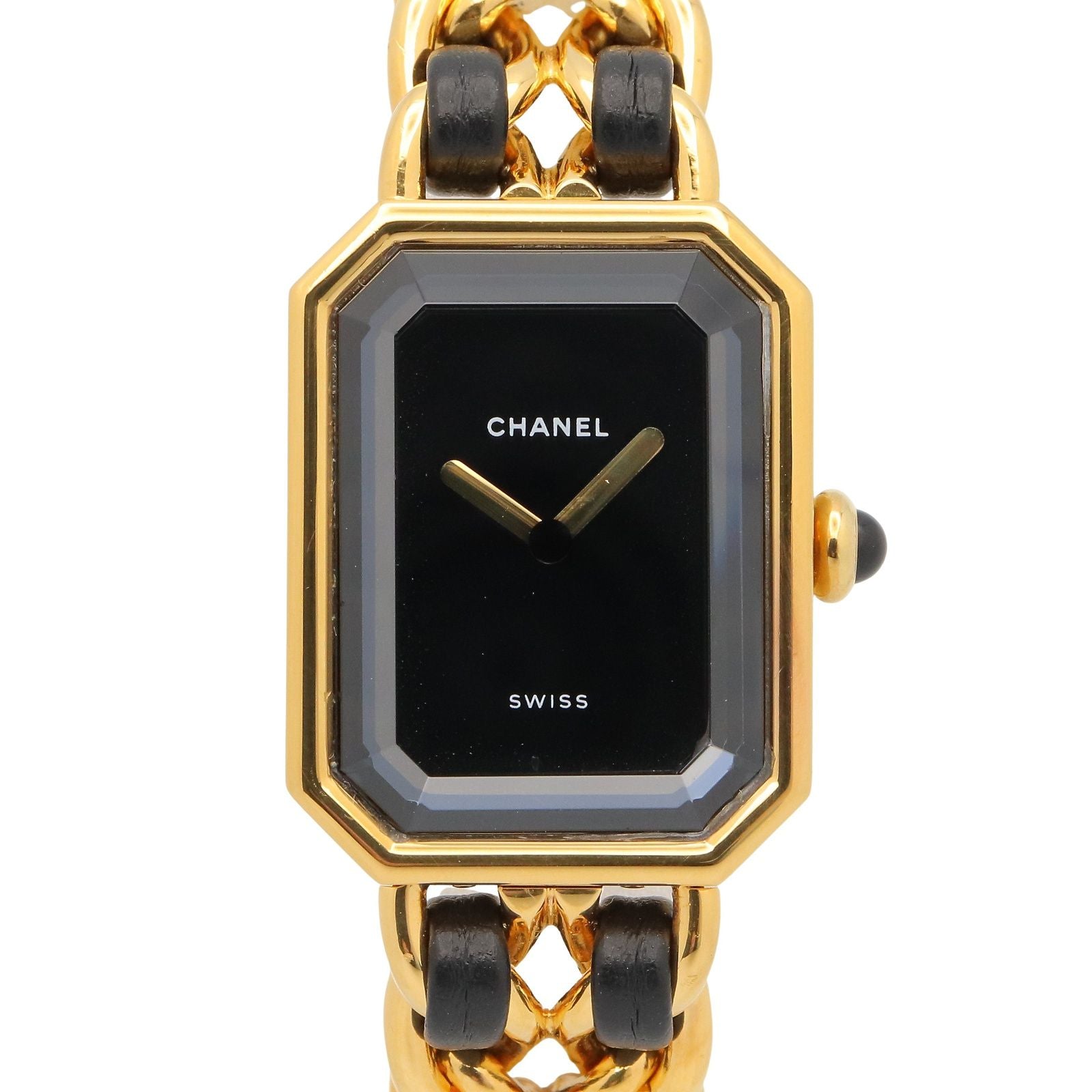 Chanel Watch Premiere M Black Leather