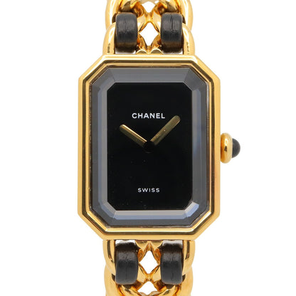 Chanel Watch Premiere M Black Leather