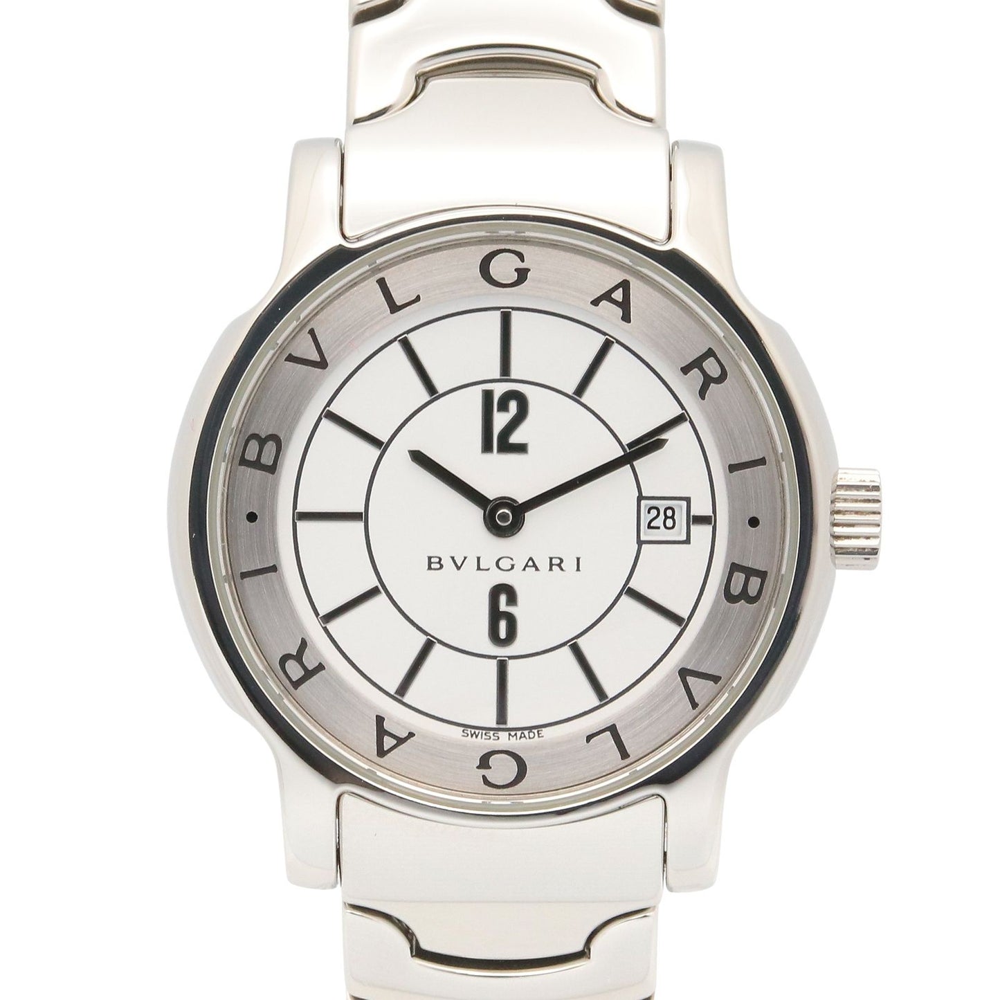 Bvlgari Watch Solo Tempo White Stainless Steel