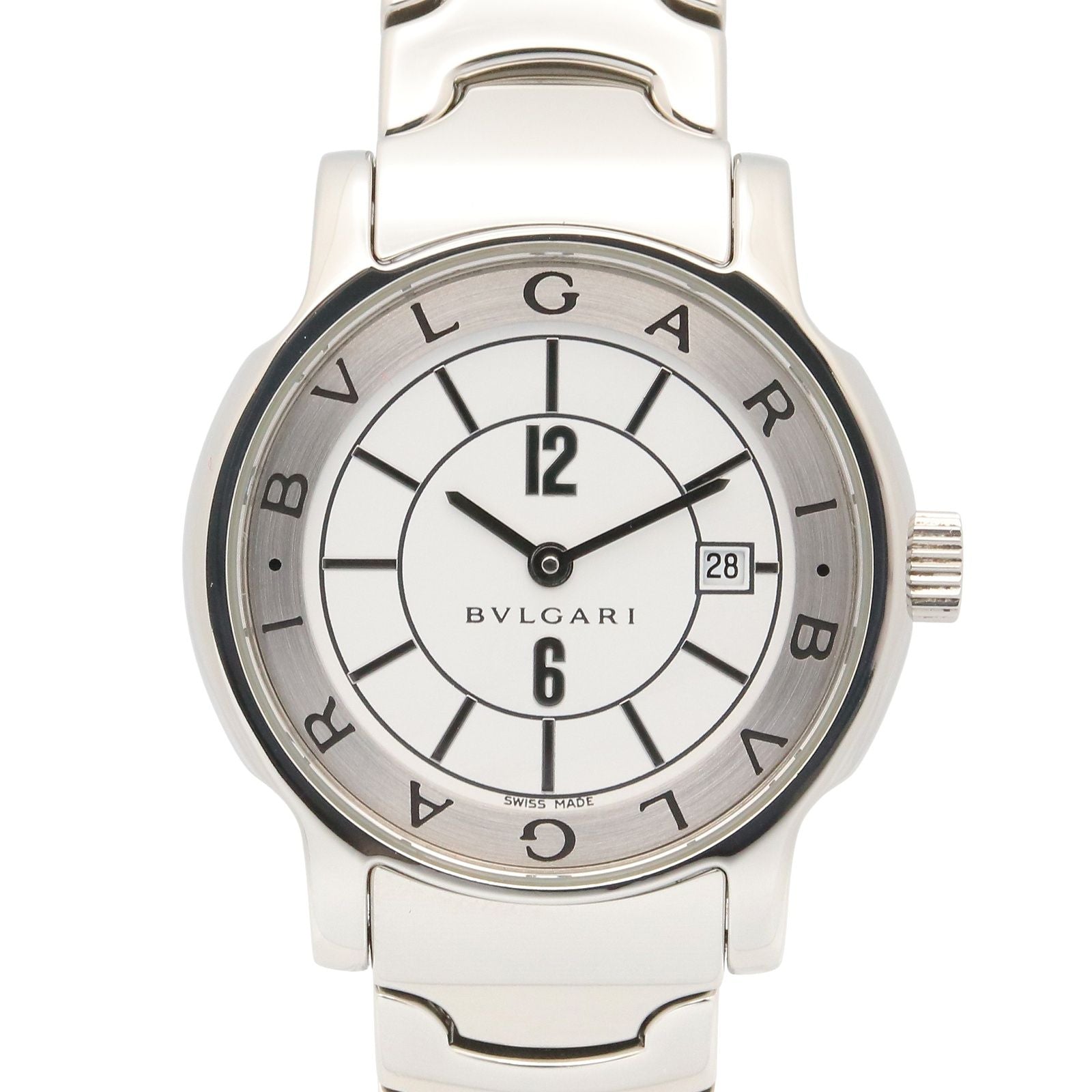 Bvlgari Watch Solo Tempo White Stainless Steel