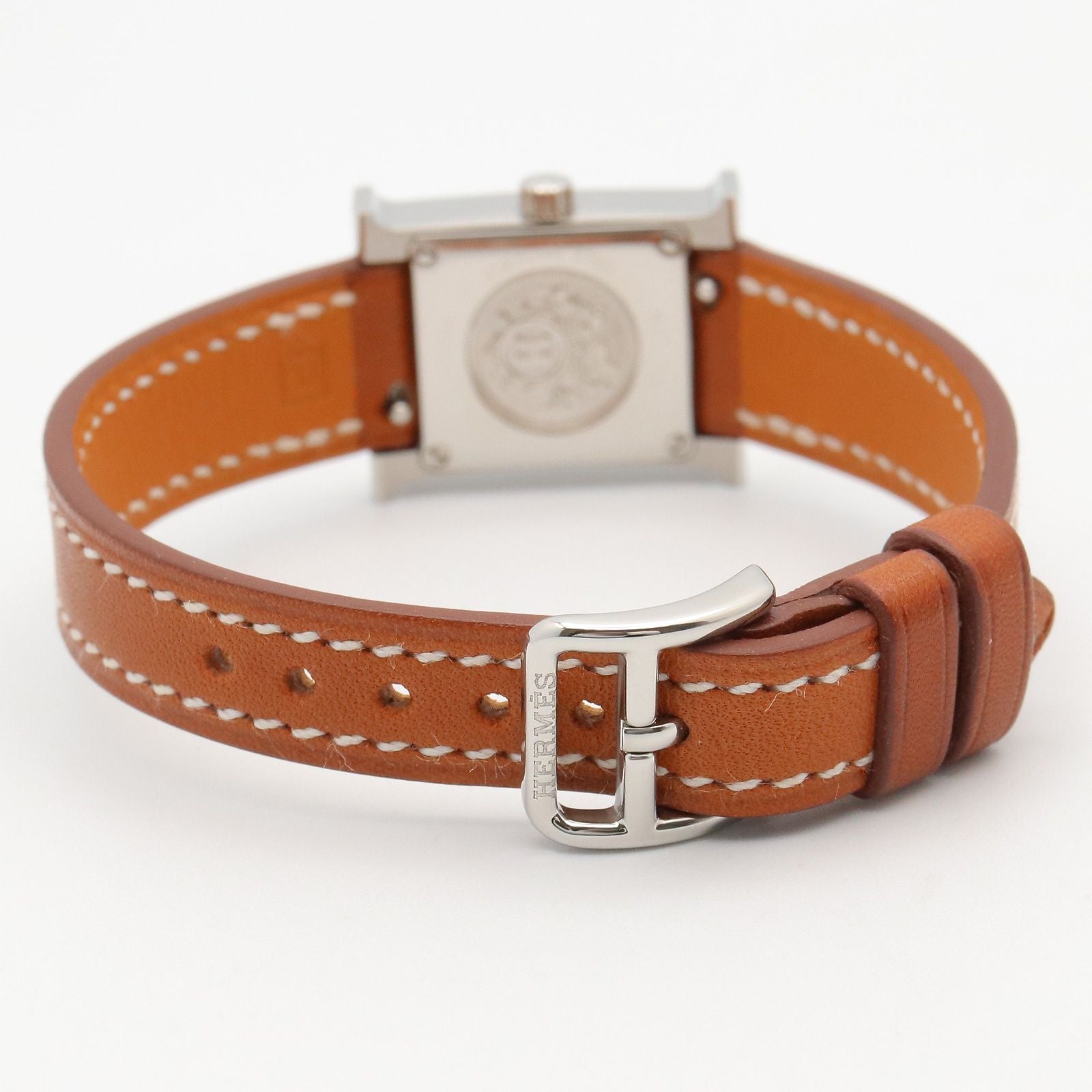 Hermes Watch Mini White Stainless Steel Leather — view 5