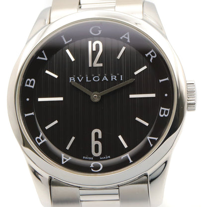 Bvlgari Watch Solo Tempo Black Stainless Steel — view 3