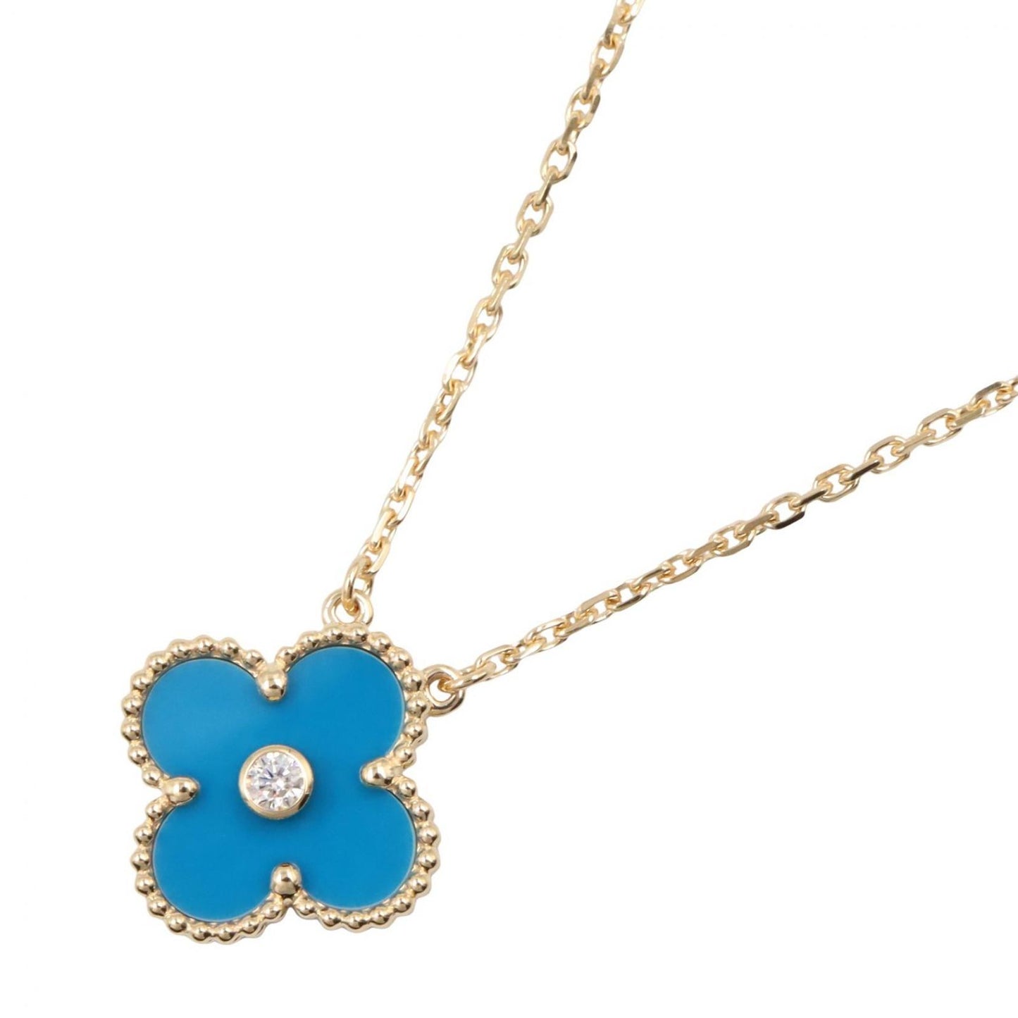 Van Cleef & Arpels Necklace Vintage Alhambra 37 41.5 cm 18k Diamond Blue Ageto