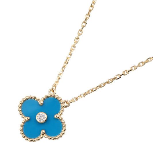 Van Cleef & Arpels Necklace Vintage Alhambra 37 41.5 cm 18k Diamond Blue Ageto