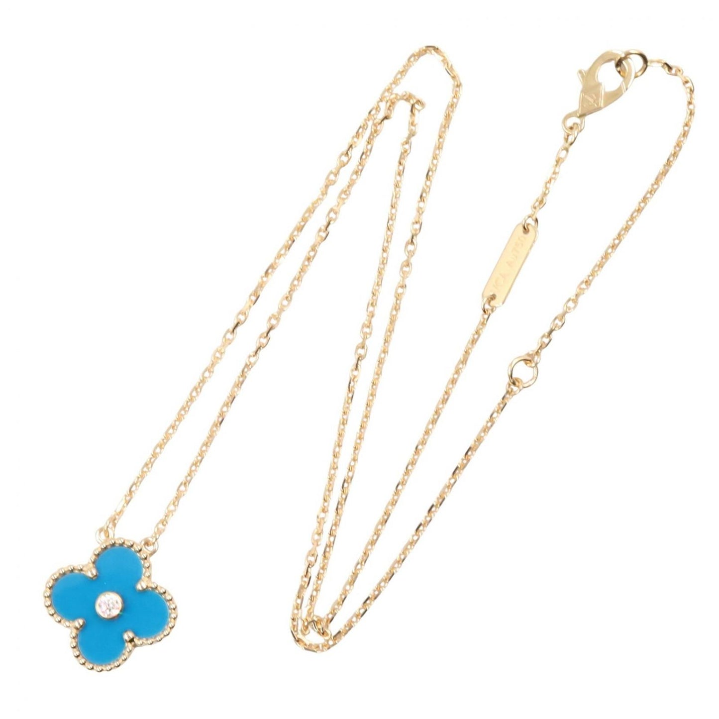 Van Cleef & Arpels Necklace Vintage Alhambra 37 41.5 cm 18k Diamond Blue Ageto — view 2