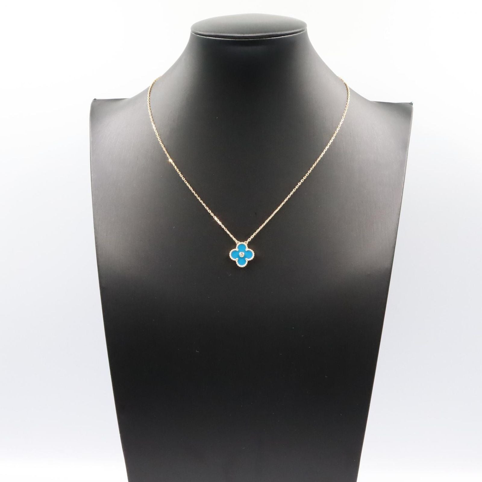 Van Cleef & Arpels Necklace Vintage Alhambra 37 41.5 cm 18k Diamond Blue Ageto — view 6