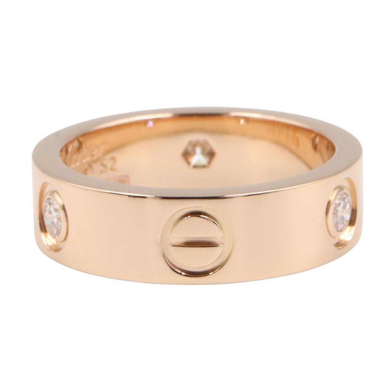Cartier Ring Love 18k Pink Gold Diamond — view 3