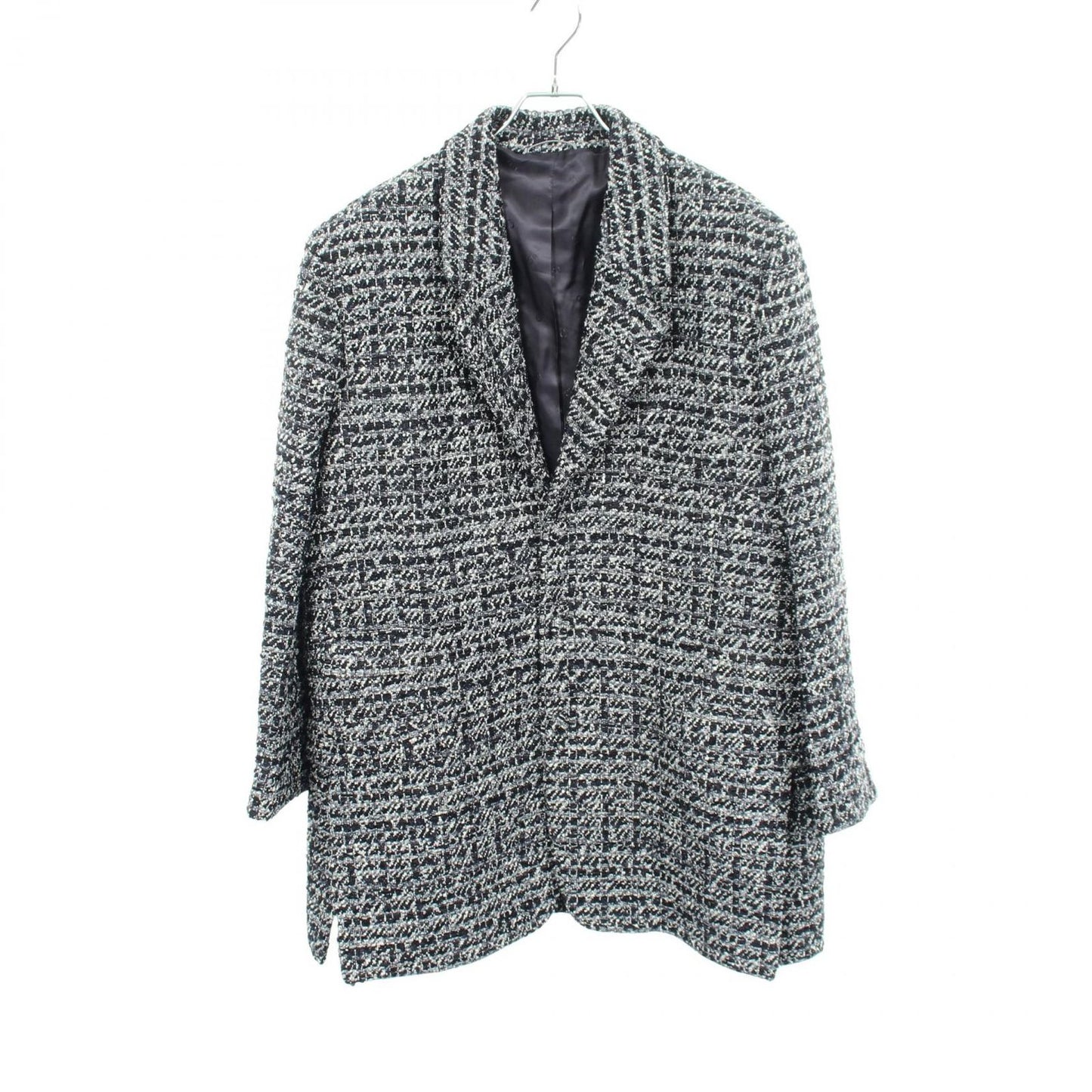 Dior Cannage Wool Blend Tweed Jacket Navy