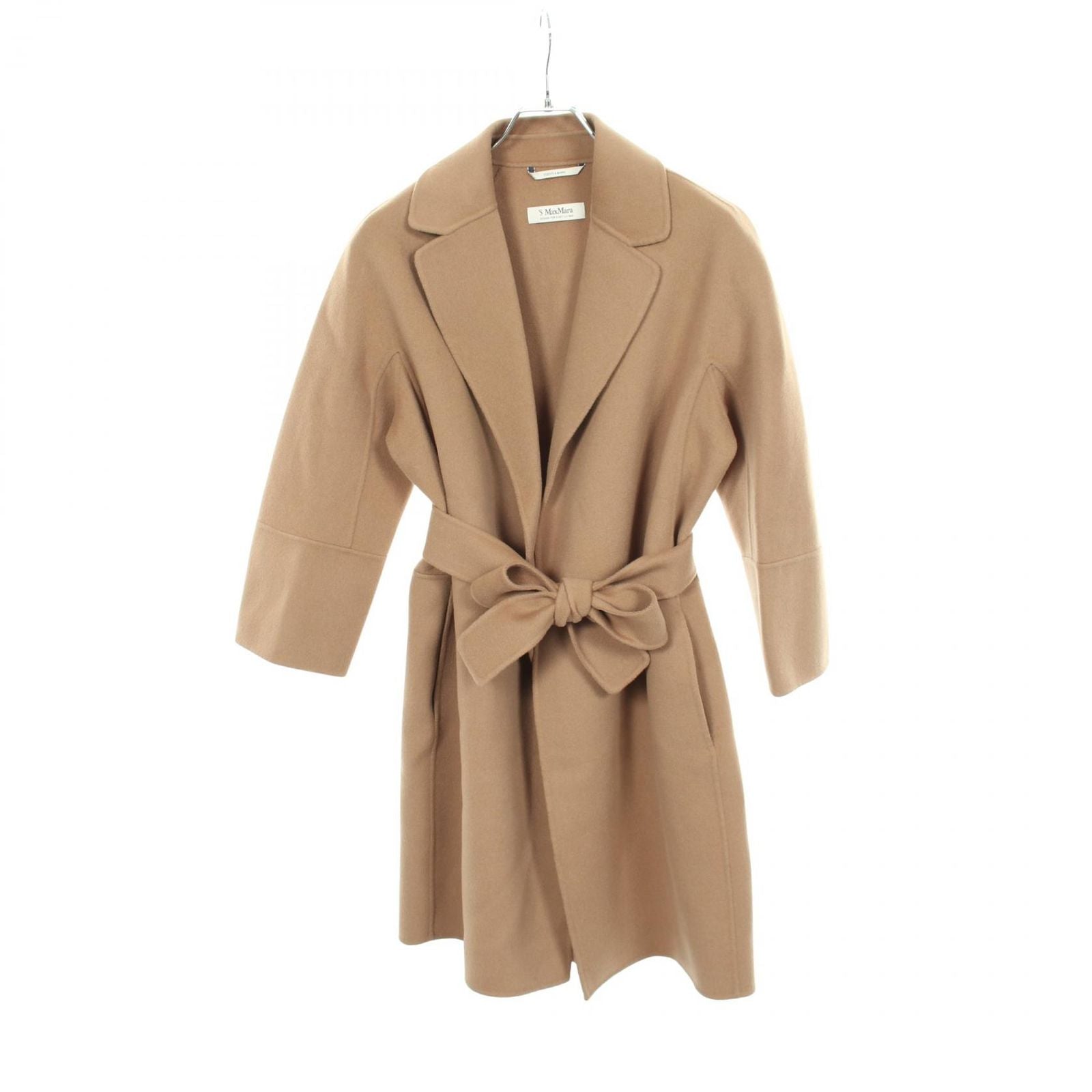 Max Mara S 'S Arona Beige Wool Belt Coat