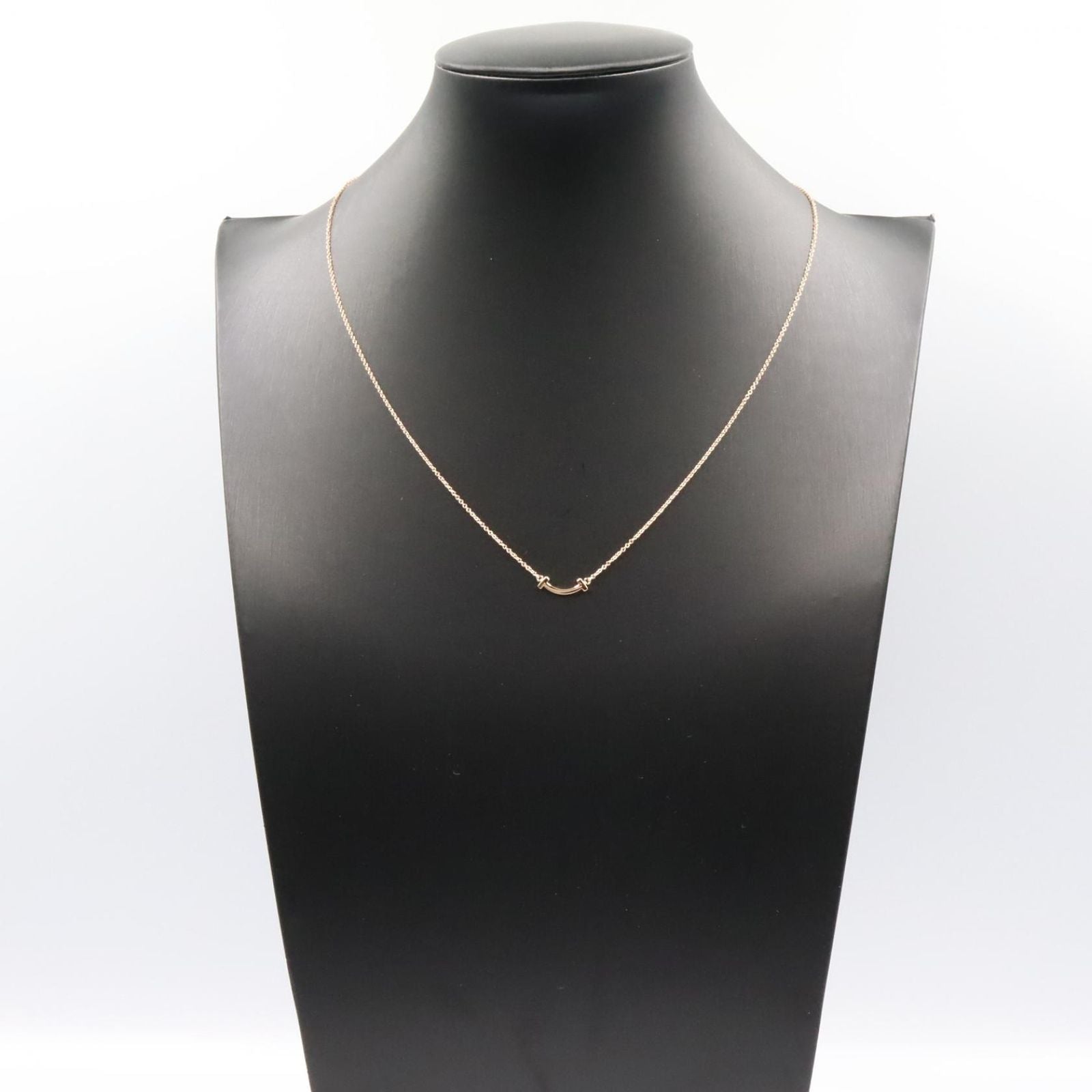 Tiffany & Co Necklace T Smile Mini 40.5 45.5 cm 18k Pink Gold — view 6