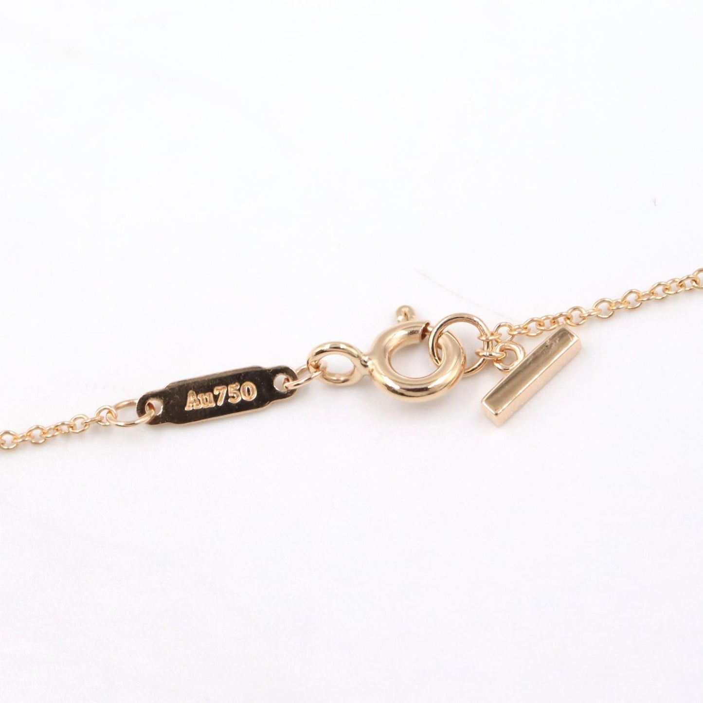Tiffany & Co Necklace T Smile Mini 40.5 45.5 cm 18k Pink Gold — view 3