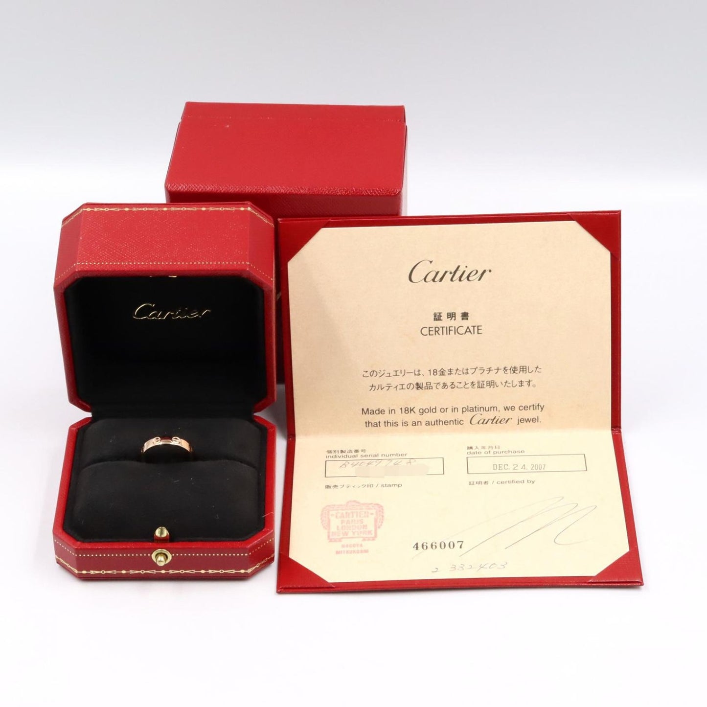 Cartier Ring Mini Love 18k Pink Gold