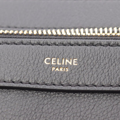 Celine Shoulder Bag Midi Amendre Black Leather — view 4