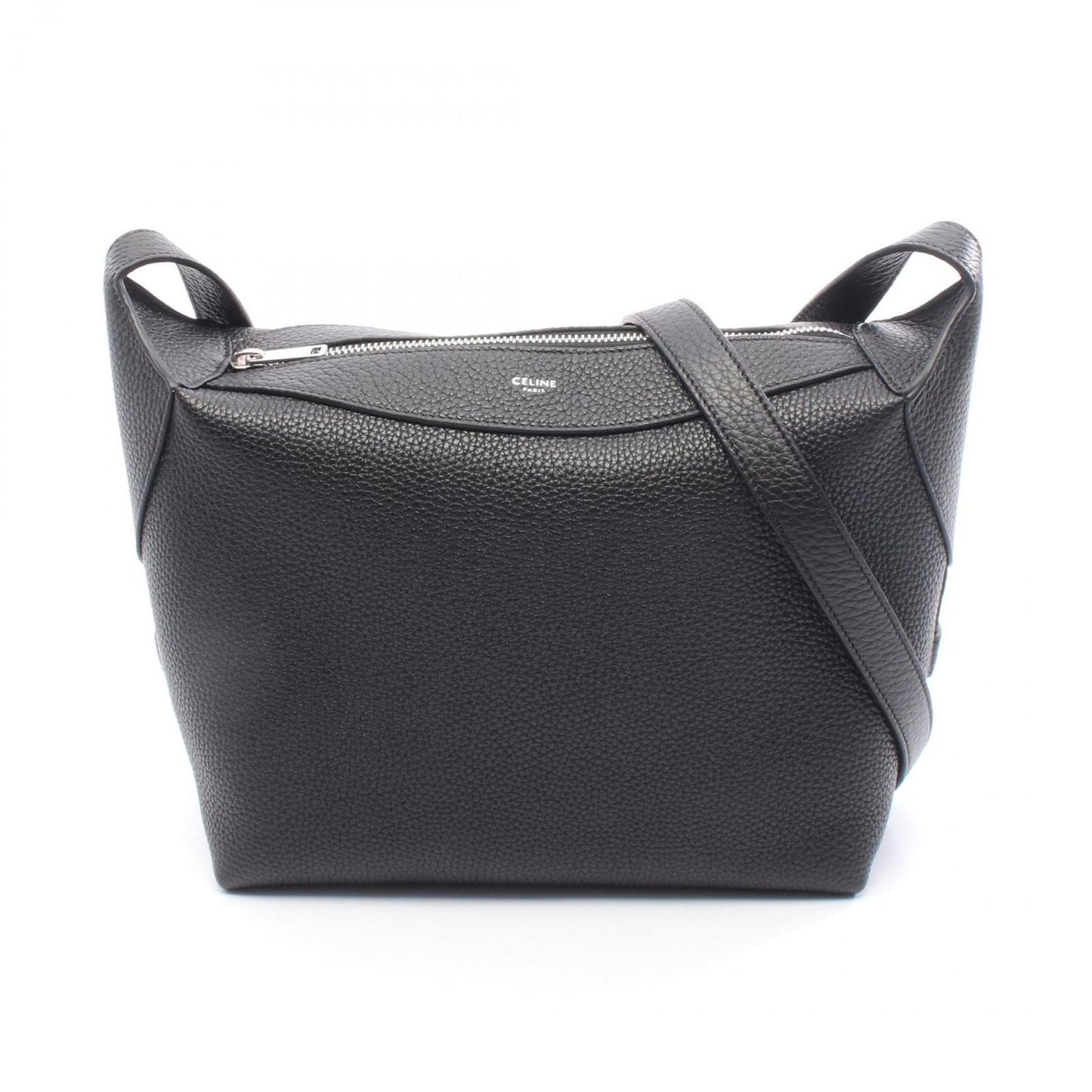 Celine Shoulder Bag Harry Black Leather Cross